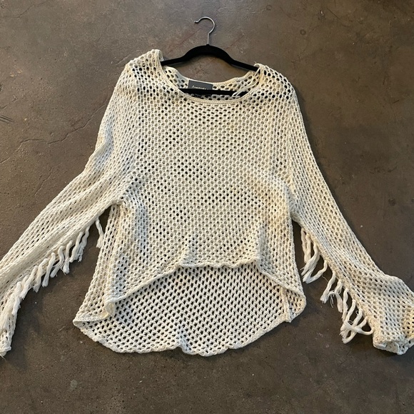 Cream mesh blouse - Picture 2 of 3